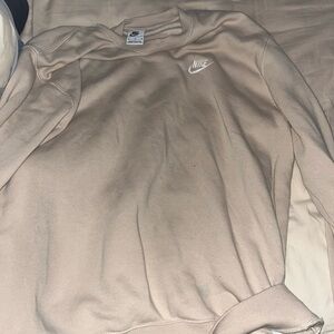 Nike cream and white hoodie